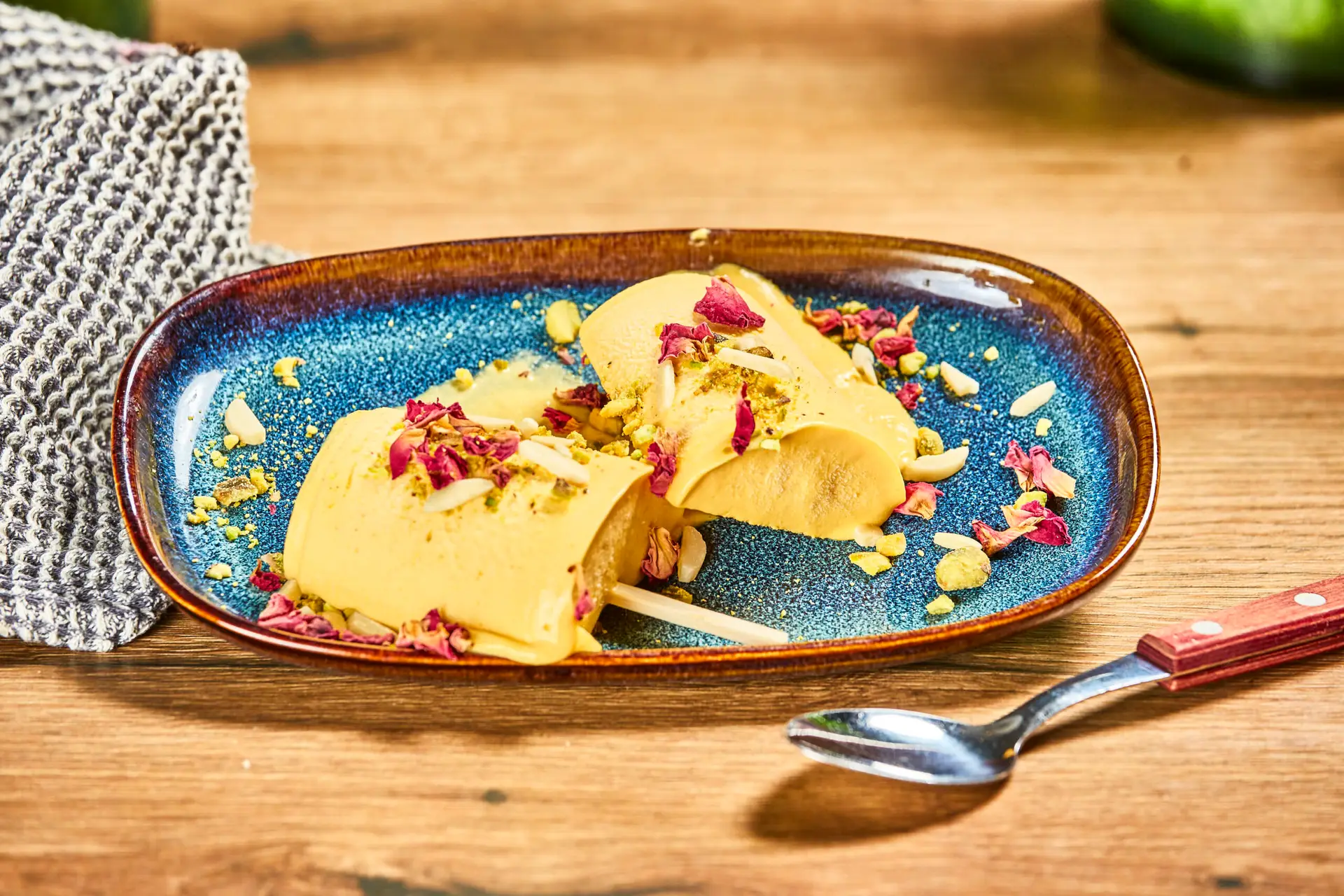 Mango saffron kulfi